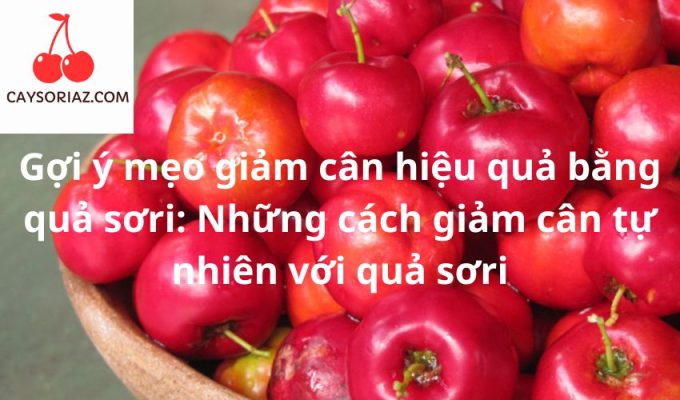 Gợi ý mẹo giảm cân hiệu quả bằng quả sơri: Những cách giảm cân tự nhiên với quả sơri